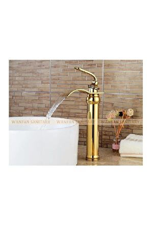 Banyo Çanak Lavabo Bataryası Altın Dore Yeni Şelale 5 Yıl Garantili