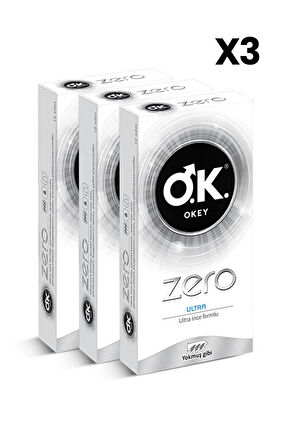 Okey Zero Ultra Prezervatif 10'lu x3 Adet