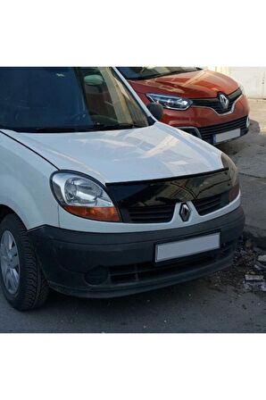 Renault Kangoo Ön Kaput Koruma Rüzgarlığı 3mm Akrilik (Abs) Parlak Siyah Deflektör 1998-2003