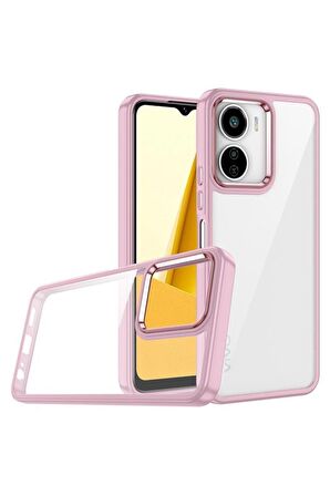 Vivo Y16 Kılıf Kamera Korumalı Mat Renkli Silikon