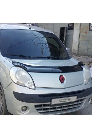 Renault Kangoo Ön Kaput Koruma Rüzgarlığı 3mm Akrilik (abs) Parlak Siyah Deflektör 2008-2013