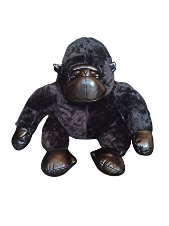 Sevimli Deri Detaylı Peluş Goril (35cm) - Çocukların Yeni En İyi Arkadaşı!
