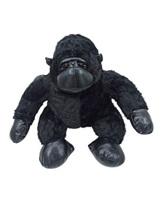 Sevimli Deri Detaylı Peluş Goril (35cm) - Çocukların Yeni En İyi Arkadaşı!