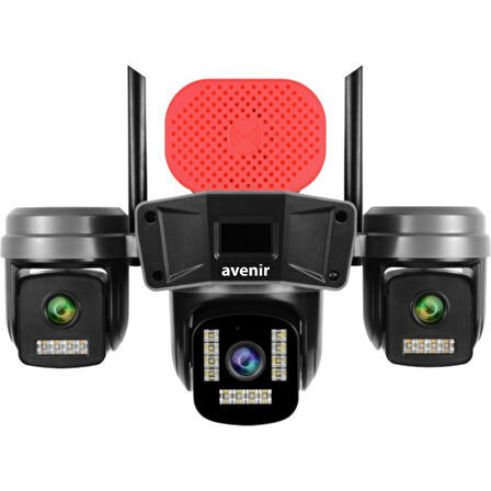 Avenir AV-S308 6mp 3 Kameralı Ptz Wifi Kamera