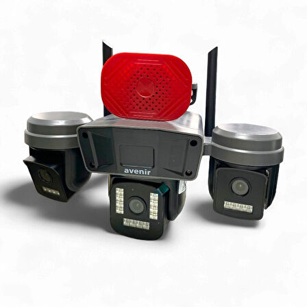 Avenir AV-S308 6mp 3 Kameralı Ptz Wifi Kamera