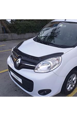 Renault Kangoo Ön Kaput Koruma Rüzgarlığı 3mm Akrilik (ABS) Parlak Siyah Deflektör 2014->