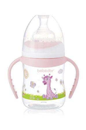 88322 Geniş Ağız Kulplu Pp Biberon 125 ml Pembe