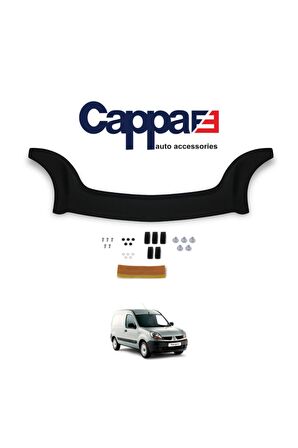 Renault Kangoo Ön Kaput Koruyucu Rüzgarlığı 4mm Akrilik (abs) Piano Black 2003-2007
