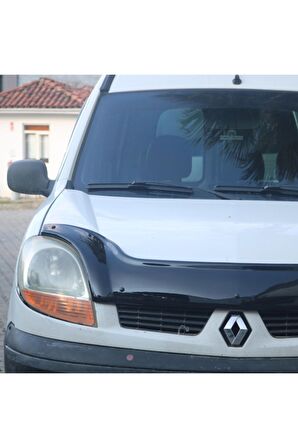 Renault Kangoo Ön Kaput Koruyucu Rüzgarlığı 4mm Akrilik (abs) Piano Black 2003-2007