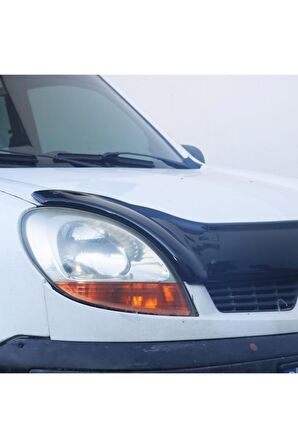 Renault Kangoo Ön Kaput Koruyucu Rüzgarlığı 4mm Akrilik (abs) Piano Black 2003-2007