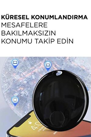 Torima N Tag Takip Cihazı Apple My Find Uyumlu Siyah