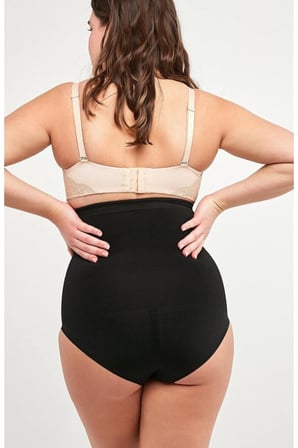 1 Beden Incelten Dikişsiz Sıkılaştırıcı Slip Yüksek Bel Korse 2'li Paket Siyah Renk