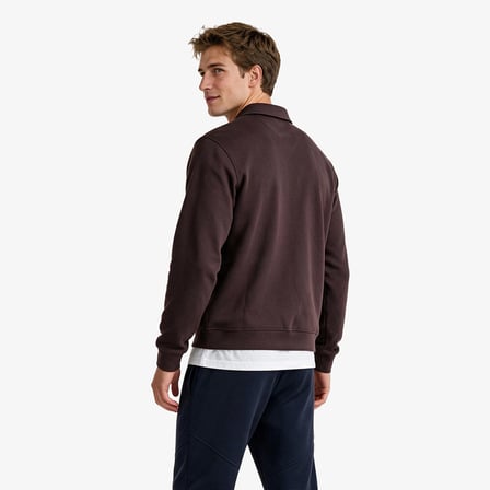Nautica Erkek Kahverengi Polo Yaka Sweatshirt