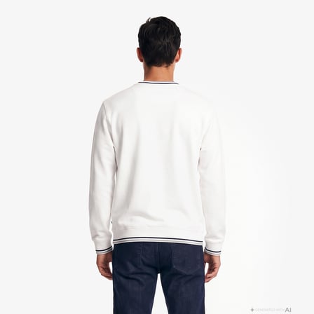 Nautica Erkek Krem Sweatshirt