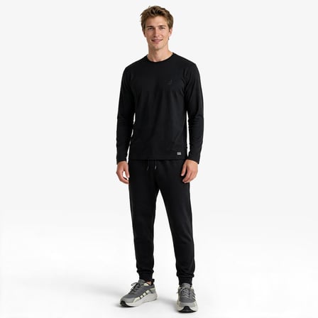 Nautica Erkek Siyah Regular Fit Uzun Kollu T-Shirt