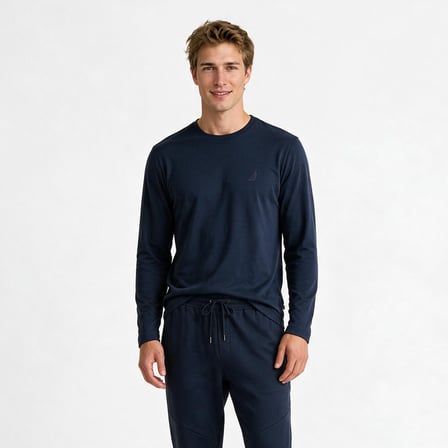 Nautica Erkek Lacivert Regular Fit Uzun Kollu T-Shirt