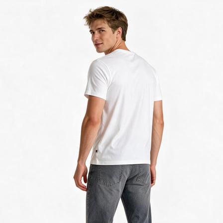 Nautica Erkek Beyaz Regular Fit T-Shirt