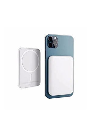 Iphone Uyumlu 5000 Mah Wireless Magsafe Batarya-Kablosuz Şarj Powerbank