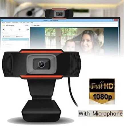 WebCam Orjınal 1080p Konferans Kamera Dahili Mikrofon Chat Görüntülü Sohbet Yayın Kamerası HD Video