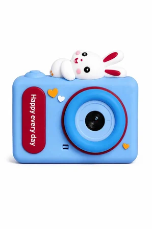 Mini Çocuk Kamerası 2 İnç Ekranlı Fotoğraf Video Çekimli Şarjlı Silikon Korumalı Dijital Kamera