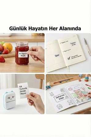 Kendinden Yapışkanlı Çocuk Kamera Baskı Kağıdı, 5'li Rulo 57X25MM Baskı Termal Kağıt Rulo
