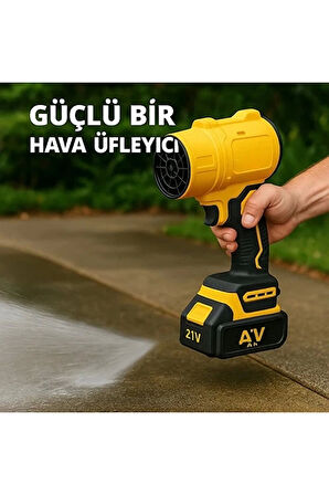 AHV-18 Turbo Hava Üfleyici | 4 Kademe Hız | 21V 431W Kablosuz Blower | 32.000 RPM"
