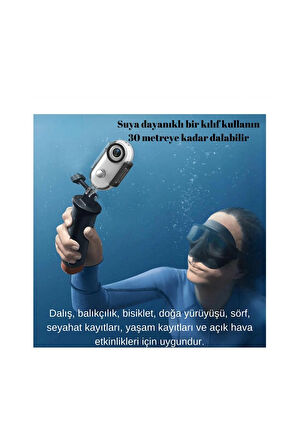 Mini 4K WIFI Aksiyon Kamerası Vücut Kamerası Giyilebilir Video Kaydedici (32GB Hafıza Kartı Hediyeli)