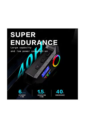 Y30 Kask Kulaklık Bluetooth Motosiklet Kulaklık RGB Radyolu Intercom