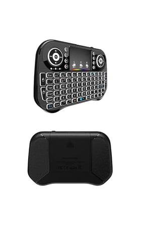 ZK-08 RGB Işıklı Mini Kablosuz Klavye Touchpad Bluetooth ve 2.4G Smart TV Kumandası