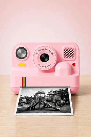 Çocuk Anında Baskılı Fotoğraf Makinesi 16MP Dijital Kamera 1080P Video WiFi Telefon Destekli