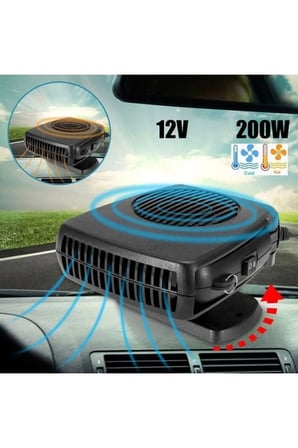 12V Araç İçi Cam Buğu Çözücü Isıtıcı Fan 2'si 1 Arada Sıcak Soğuk Hava Üfleyici Buz Çözücü