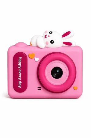 Mini Çocuk Kamerası 2 İnç Ekranlı Fotoğraf Video Çekimli Şarjlı Silikon Korumalı Dijital Kamera