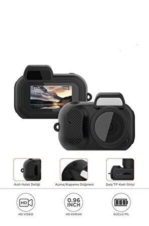 Mini Dijital Video Fotoğraf Makinesi Kamera Siyah CMR-37
