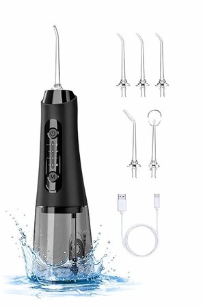 Şarjlı Ağız Duşu Diş Bakım Cihazı 4 Modlu Diş Arası Temizleyici 320ML 5 Başlıklı 1500 mAh Kablosuz