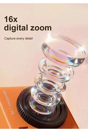 Mini Dijital Kamera 64MP 16x Digital Zoom Retro Vintage 1.4"Ekranlı Video Kamera Taşınabilir Tasarım