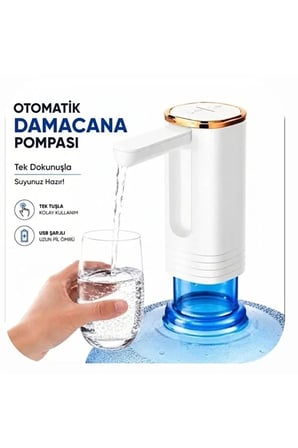 Şarjlı Taşınabilir Otomatik Damacana Su Pompası Katlanabılır Tasarım 800 Mah Bataryalı