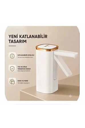 Şarjlı Taşınabilir Otomatik Damacana Su Pompası Katlanabılır Tasarım 800 Mah Bataryalı