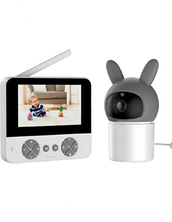 Bebek Kamerası Kumandalı Monitörlü Karşılıklı Konuşma Özellikli Hatırlatıcılı Ip Bebek Kamerası