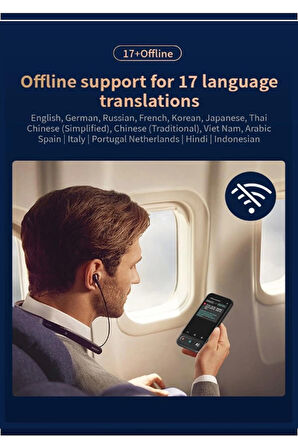 Kameralı 140 Dilde Wifi Özellikli Translator Elektronik Çeviri Cihazı Türkçe Menü