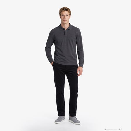 Nautica Erkek Gri Regular Fit Polo Yaka T-Shirt