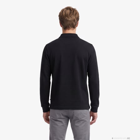 Nautica Erkek Siyah Regular Fit Polo Yaka T-Shirt