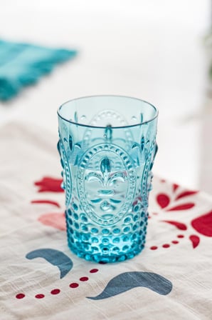Akrilik Aquamarin Tekli Kısa Bardak & Su Meşrubat Kahve Yanı Bardağı 400 ml ( Cam Değildir )
