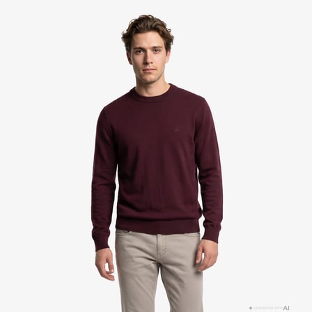 Nautica Erkek Kırmızı Regular Fit Triko