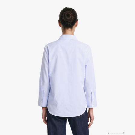 Nautica Kadın Mavi Regular Fit Gömlek