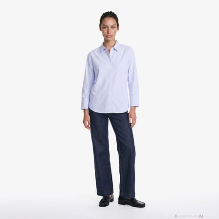 Nautica Kadın Mavi Regular Fit Gömlek