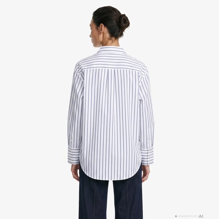 Nautica Kadın Lacivert Regular Fit Gömlek