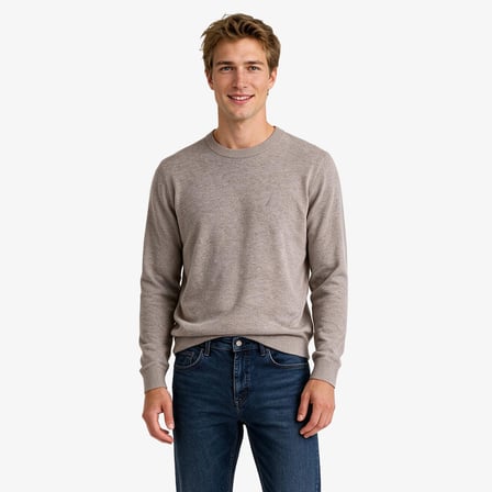 Nautica Erkek Bej Regular Fit Triko