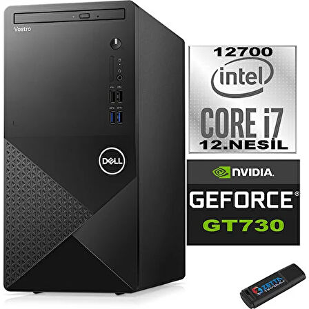 Dell Vostro 3910 MT Intel Core I7 12700 24GB 4TB SSD 23.8" FHD Windows 11 Home Nvidia GT730-4GB Masaüstü Bilgisayar 23N3910GT730H15 + Zetta USB Bellek