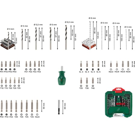 Bosch Dıy Aksesuar Seti 43 Parça Set
