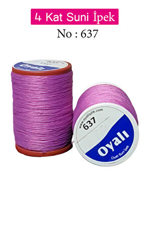 Oyalı 4 Kat Suni İpek İplik İğne Oyası Boncuk İpi Tığ Oyası No:637